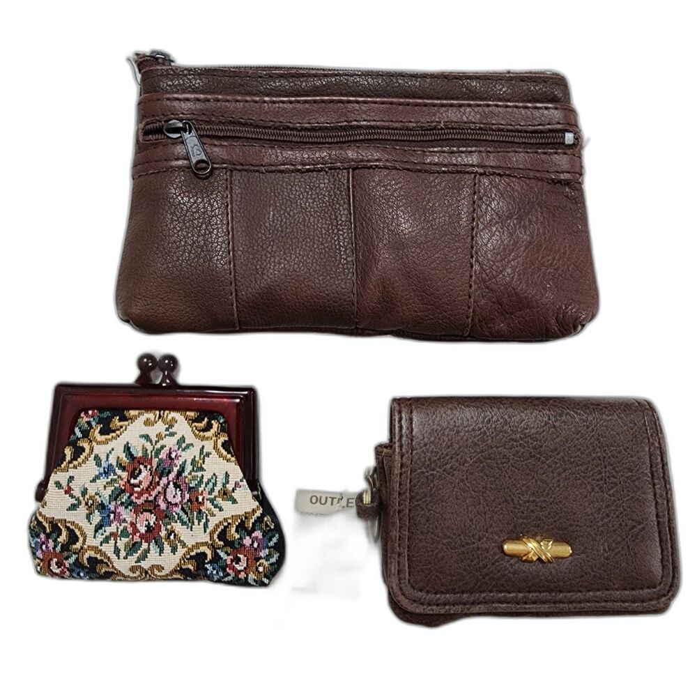 Bundle Lot of 3 Wallet Change Purse